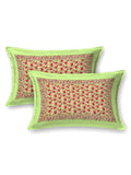 Hand Block Print Cotton King Size Bedsheet (Pink Gad Anar)