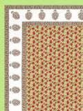Hand Block Print Cotton King Size Bedsheet (Pink Gad Anar)