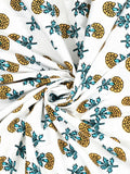 Hand Block Print Cotton King Size Bedsheet Yellow Buti