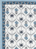 BLOCKS OF INDIA Sanganeri Print Cotton Viscose Economy King Size Bedsheet (225 X 270 CM) DOB_BED_AURA_12