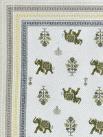 BLOCKS OF INDIA Sanganeri Print Cotton Viscose Economy King Size Bedsheet (225 X 270 CM) DOB_BED_AURA_8