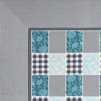BLOCKS OF INDIA Sanganeri Print Cotton Viscose Economy King Size Bedsheet (225 X 270 CM) DOB_BED_AURA_CHECK PAISLEY_BLUE