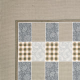 BLOCKS OF INDIA Hand Block Print Cotton King Size Bedsheet (225 X 270 CM) DOB_BED_AURA_CHECK PAISLEY_BROWN