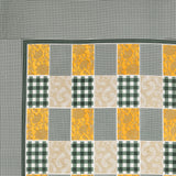 BLOCKS OF INDIA Hand Block Print Cotton King Size Bedsheet (225 X 270 CM) DOB_BED_AURA_CHECK PAISLEY_GREEN