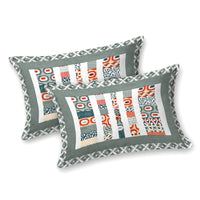 BLOCKS OF INDIA Sanganeri Print Cotton Viscose Economy King Size Bedsheet (225 X 270 CM) DOB_BED_AURA_IKAT_GREY