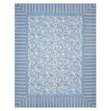 BLOCKS OF INDIA Sanganeri Print Cotton Viscose Economy King Size Bedsheet (225 X 270 CM) DOB_BED_AURA_JAAL_BLUE