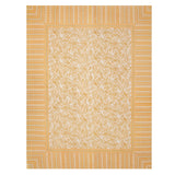 BLOCKS OF INDIA Sanganeri Print Cotton Viscose Economy King Size Bedsheet (225 X 270 CM) DOB_BED_AURA_JAAL_YELLOW