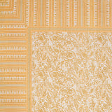 BLOCKS OF INDIA Hand Block Print Cotton King Size Bedsheet (225 X 270 CM) DOB_BED_AURA_JAAL_YELLOW