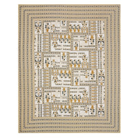 BLOCKS OF INDIA Sanganeri Print Cotton Viscose Economy King Size Bedsheet (225 X 270 CM) DOB_BED_AURA_PATCH_CREAM