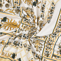 BLOCKS OF INDIA Sanganeri Print Cotton Viscose Economy King Size Bedsheet (225 X 270 CM) DOB_BED_AURA_PATCH_CREAM