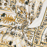 BLOCKS OF INDIA Sanganeri Print Cotton Viscose Economy King Size Bedsheet (225 X 270 CM) DOB_BED_AURA_PATCH_CREAM