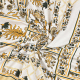 BLOCKS OF INDIA Hand Block Print Cotton King Size Bedsheet (225 X 270 CM) DOB_BED_AURA_PATCH_CREAM