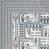 BLOCKS OF INDIA Sanganeri Print Cotton Viscose Economy King Size Bedsheet (225 X 270 CM) DOB_BED_AURA_PATCH_GREY