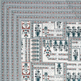 BLOCKS OF INDIA Hand Block Print Cotton King Size Bedsheet (225 X 270 CM) DOB_BED_AURA_PATCH_GREY