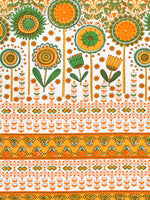BLOCKS OF INDIA Hand Block Printed Cotton Daylight Curtains with Eyelets(Set of 2 Curtains) (Flower 214 cm/ Door)