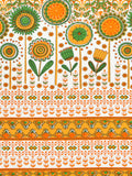 BLOCKS OF INDIA Hand Block Printed Cotton Daylight Curtains with Eyelets(Set of 2 Curtains) (Flower 214 cm/ Door)