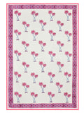 BLOCKS OF INDIA Hand Block Printed Cotton Summer Single Size Reversible Printed Malmal Dohar- Multicolor (BOIDHR_PINK BLUE TREE)