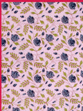 Cotton Single Size Quilt Hand Block Print for Light Winters (150x225 cm) (Pink Tol)