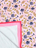Cotton Single Size Quilt Hand Block Print for Light Winters (150x225 cm) (Pink Tol)