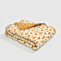 BLOCKS OF INDIA KIDS COTTON HAND BLOCK PRINTED SOFT QUILT/RAJAI/BLANKET (40 INCH X 60 INCH) (BROWN ELEPHANT)