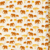 BLOCKS OF INDIA KIDS COTTON HAND BLOCK PRINTED SOFT QUILT/RAJAI/BLANKET (40 INCH X 60 INCH) (BROWN ELEPHANT)