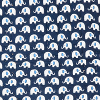BLOCKS OF INDIA KIDS COTTON HAND BLOCK PRINTED SOFT QUILT/RAJAI/BLANKET (40 INCH X 60 INCH) (BLUE ELEPHANT)