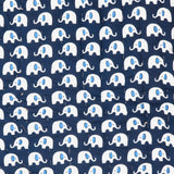 BLOCKS OF INDIA KIDS COTTON HAND BLOCK PRINTED SOFT QUILT/RAJAI/BLANKET (40 INCH X 60 INCH) (BLUE ELEPHANT)