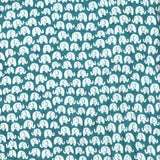 BLOCKS OF INDIA KIDS COTTON HAND BLOCK PRINTED SOFT QUILT/RAJAI/BLANKET (40 INCH X 60 INCH) (TURQ ELEPHANT)