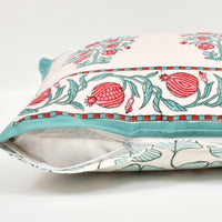 Rajasthani Handmade Hand Block Print Cotton Cushion Cover , Anar ka Ped (5 Pcs)