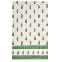 BLOCKS OF INDIA Hand Block Printed Cotton Daylight Curtain with Eyelets(Set of 2 Curtains) (Flower 214 cm / Door)