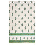 BLOCKS OF INDIA Hand Block Printed Cotton Daylight Curtain with Eyelets(Set of 2 Curtains) (Flower 214 cm / Door)