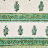 BLOCKS OF INDIA Hand Block Printed Cotton Daylight Curtain with Eyelets(Set of 2 Curtains) (Flower 214 cm / Door)