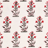 BLOCKS OF INDIA Hand Block Printed Cotton Daylight Curtain with Eyelets(Set of 2 Curtains) (Flower 214 cm / Door)