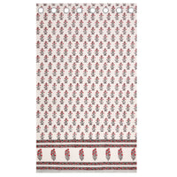 BLOCKS OF INDIA Hand Block Printed Cotton Daylight Curtain with Eyelets(Set of 2 Curtains) (Flower 214 cm / Door)
