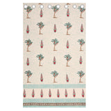BLOCKS OF INDIA Hand Block Printed Cotton Daylight Curtain with Eyelets(Set of 2 Curtains) (Flower 214 cm/ Door)