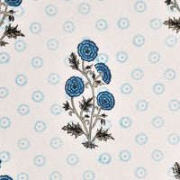 BLOCKS OF INDIA Hand Block Printed Cotton Daylight Curtain with Eyelets(Set of 2 Curtains) (Flower 214 cm/ Door)
