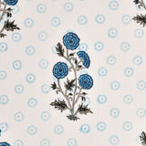 BLOCKS OF INDIA Hand Block Printed Cotton Daylight Curtain with Eyelets(Set of 2 Curtains) (Flower 214 cm/ Door)