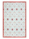 Cotton Single Size Quilt/ Rajai Hand Block Print for Light Winters (150x225 cm) (Brick Motif)