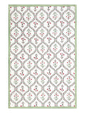 Cotton Single Size Quilt/ Rajai Hand Block Print for Light Winters (150x225 cm) (Green bel)