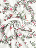 Cotton Single Size Quilt/ Rajai Hand Block Print for Light Winters (150x225 cm) (Green bel)