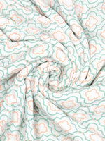 Cotton Single Size Quilt/ Rajai Hand Block Print for Light Winters (150x225 cm) (Green bel)