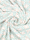 Cotton Single Size Quilt/ Rajai Hand Block Print for Light Winters (150x225 cm) (Green bel)