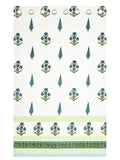 BLOCKS OF INDIA Hand Block Printed Cotton Daylight Curtain with Eyelets(Set of 2 Curtains) (Flower 214 cm / Door)