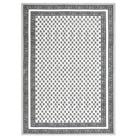 PURE COTTON RAJASTHANI HAND BLOCK PRINT SIX SEATER TABLE CLOTH (SMALL GREY BUTI)