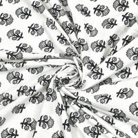 PURE COTTON RAJASTHANI HAND BLOCK PRINT SIX SEATER TABLE CLOTH (SMALL GREY BUTI)