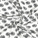 PURE COTTON RAJASTHANI HAND BLOCK PRINT SIX SEATER TABLE CLOTH (SMALL GREY BUTI)