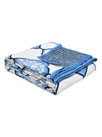 Cotton Dohar / Blanket King Bed Size Hand Block Printed (Blue Mughal)