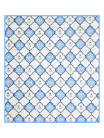 Cotton Dohar / Blanket King Bed Size Hand Block Printed (Blue Mughal)