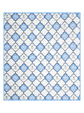 Cotton Dohar / Blanket King Bed Size Hand Block Printed (Blue Mughal)