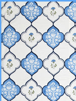 Cotton Dohar / Blanket King Bed Size Hand Block Printed (Blue Mughal)